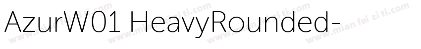 AzurW01 HeavyRounded字体转换